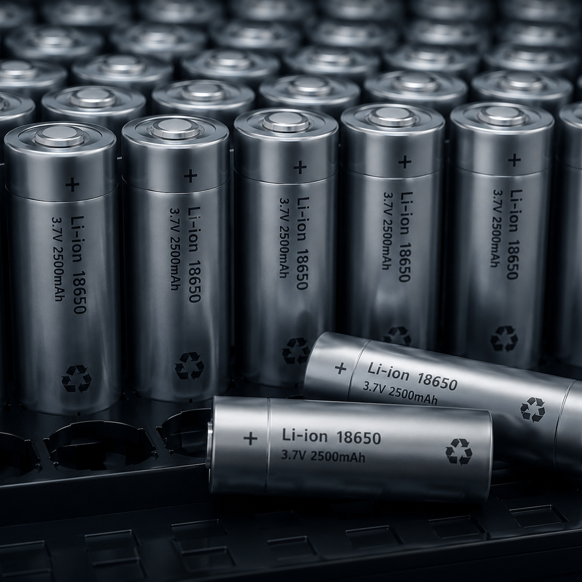 Cylindrical lithium-ion battery cells for DANO T inspection